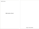 Quick Start Guide & Warranty Card