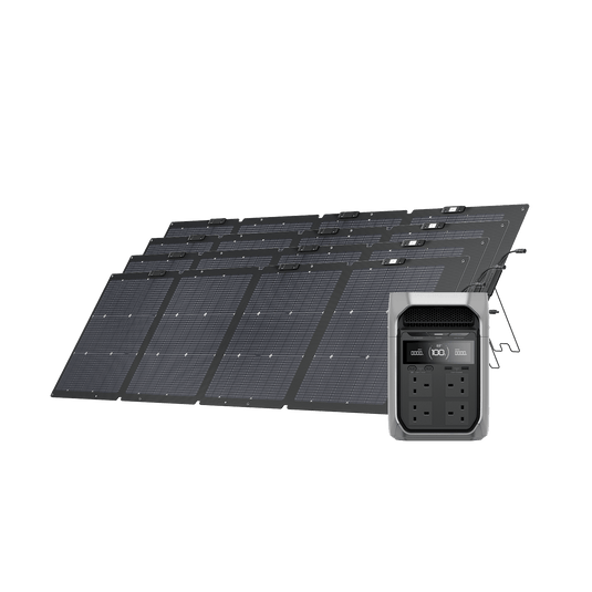 EcoFlow DELTA 3 Series Solar Generator (PV220W) DELTA 3 Plus / 4*220W Portable Solar Panel