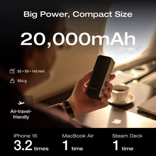 EcoFlow RAPID Pro Power Bank (20,000mAh, 230W, 100W Built-in Cable)