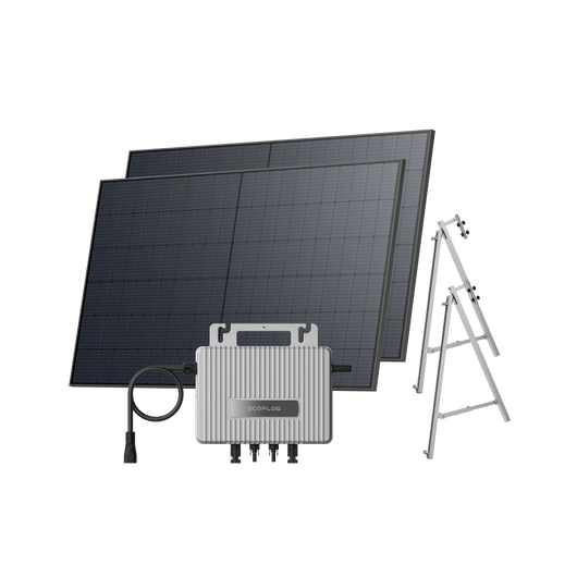 EcoFlow STREAM Balcony Kit Concrete Balcony / (1040Wp) 2 _ 520W Rigid Solar Panel + STREAM Microinverter / Bracket: Concrete Balcony