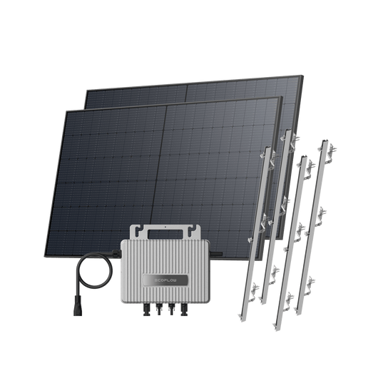 EcoFlow STREAM Balcony Solar System STREAM Microinverter + 2 x 520 W Rigid Solar Panel / Bracket: Pitched Roof