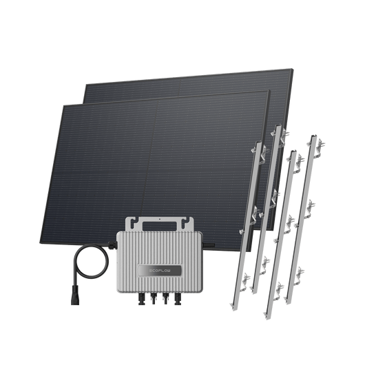 EcoFlow STREAM Balcony Solar System STREAM Microinverter + 2 x 450 W Rigid Solar Panel / Bracket: Pitched Roof