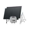 Load image into Gallery viewer, EcoFlow STREAM Balcony Solar System STREAM Microinverter + 2 x 400 W Rigid Solar Panel / Bracket: Semi-enclosed Balcony