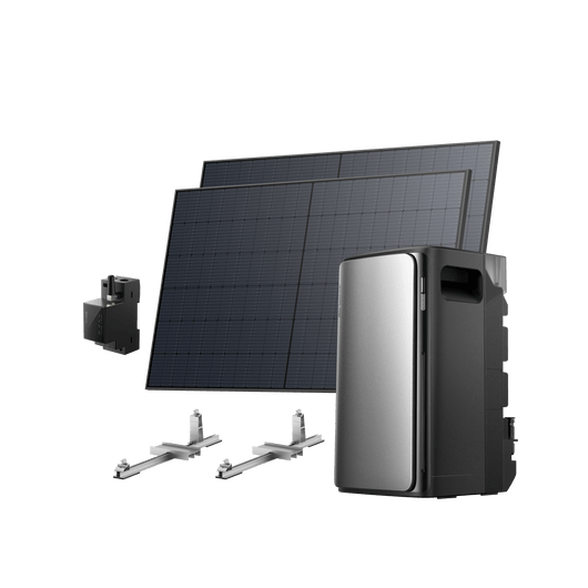 EcoFlow STREAM Ultra/Pro STREAM Pro / 2 × 520W Rigid Solar Panel + Smart Meter + 2 × Bracket - Flat Roof