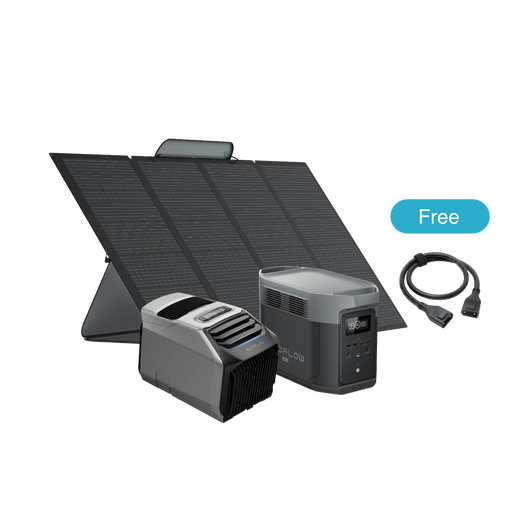 EcoFlow WAVE 2 + DELTA 2 Max + 400W Portable Solar Panel + XT150 WAVE 2 + DELTA 2 Max + 400W Portable Solar Panel + XT150