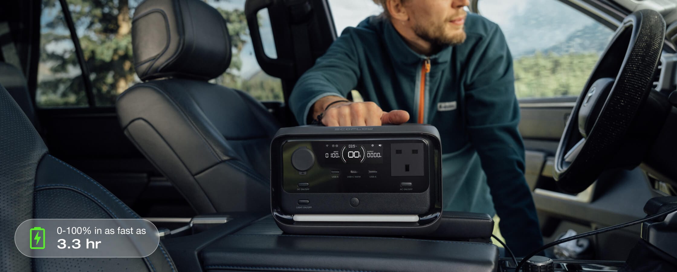 4 charging options, safely charge 0-100% in 1 hr