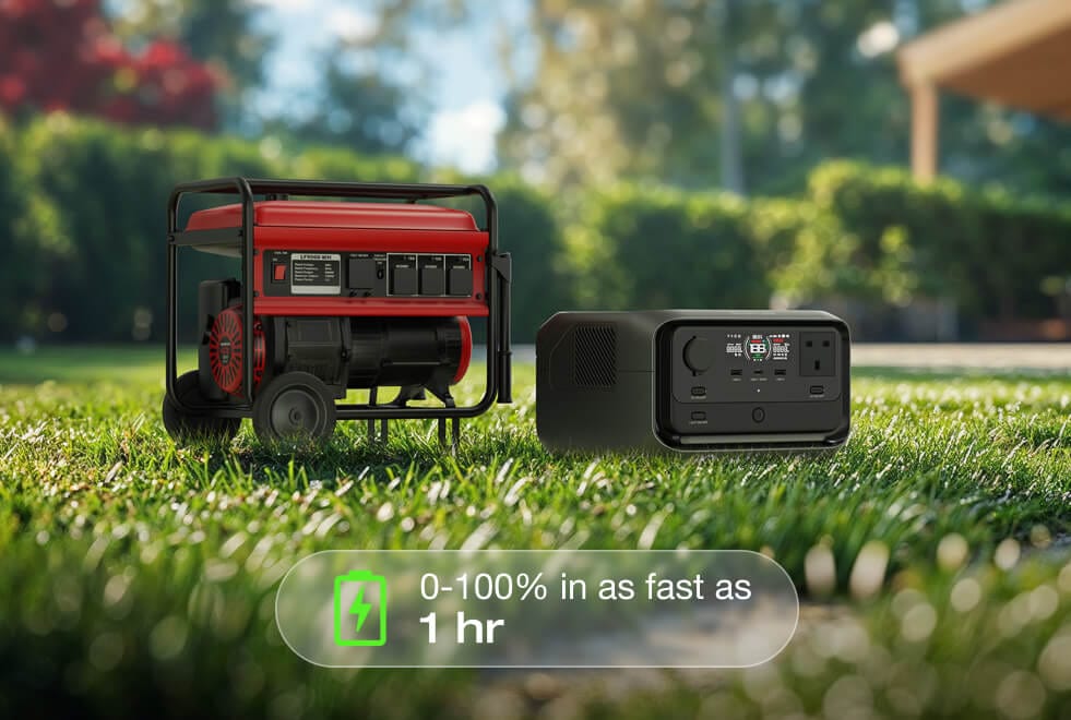 4 charging options, safely charge 0-100% in 1 hr