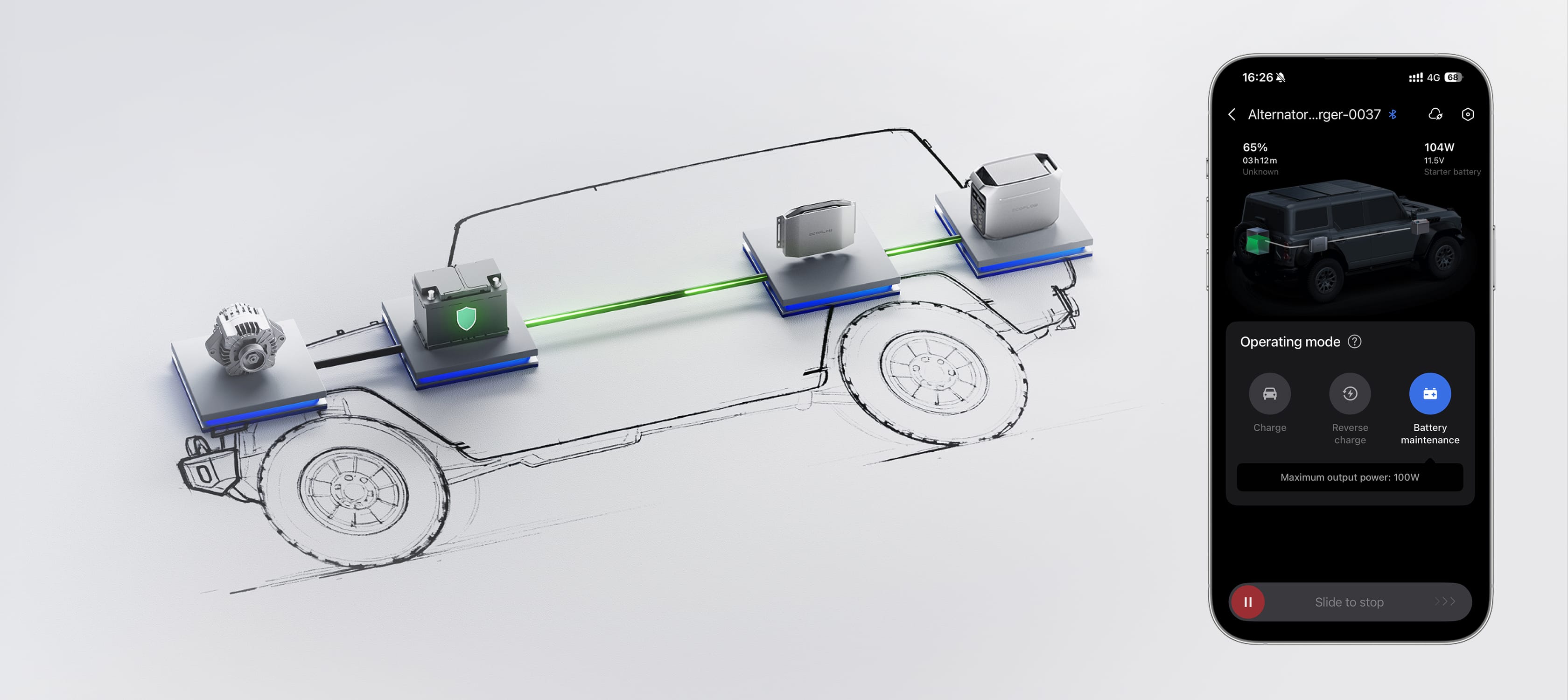 Reverse Charging for Car Battery Protection