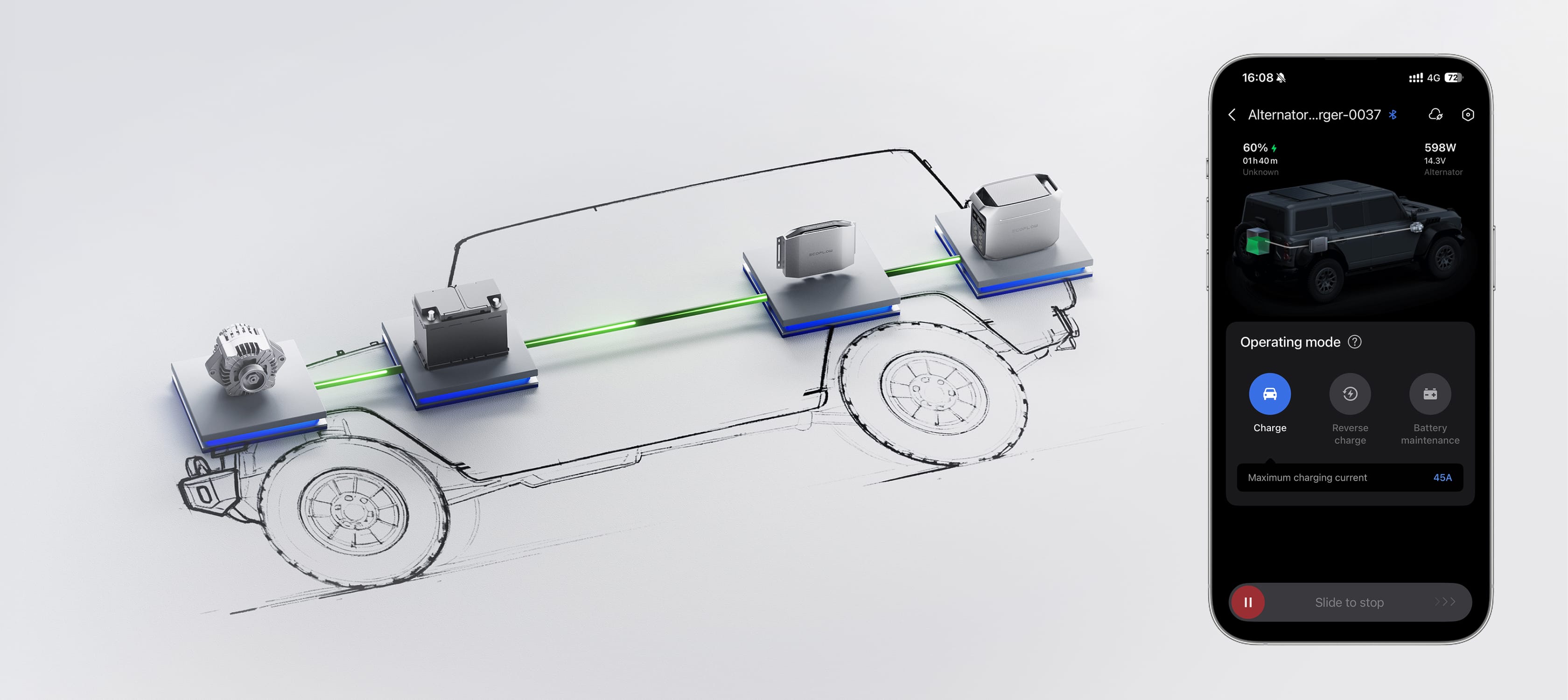 Reverse Charging for Car Battery Protection