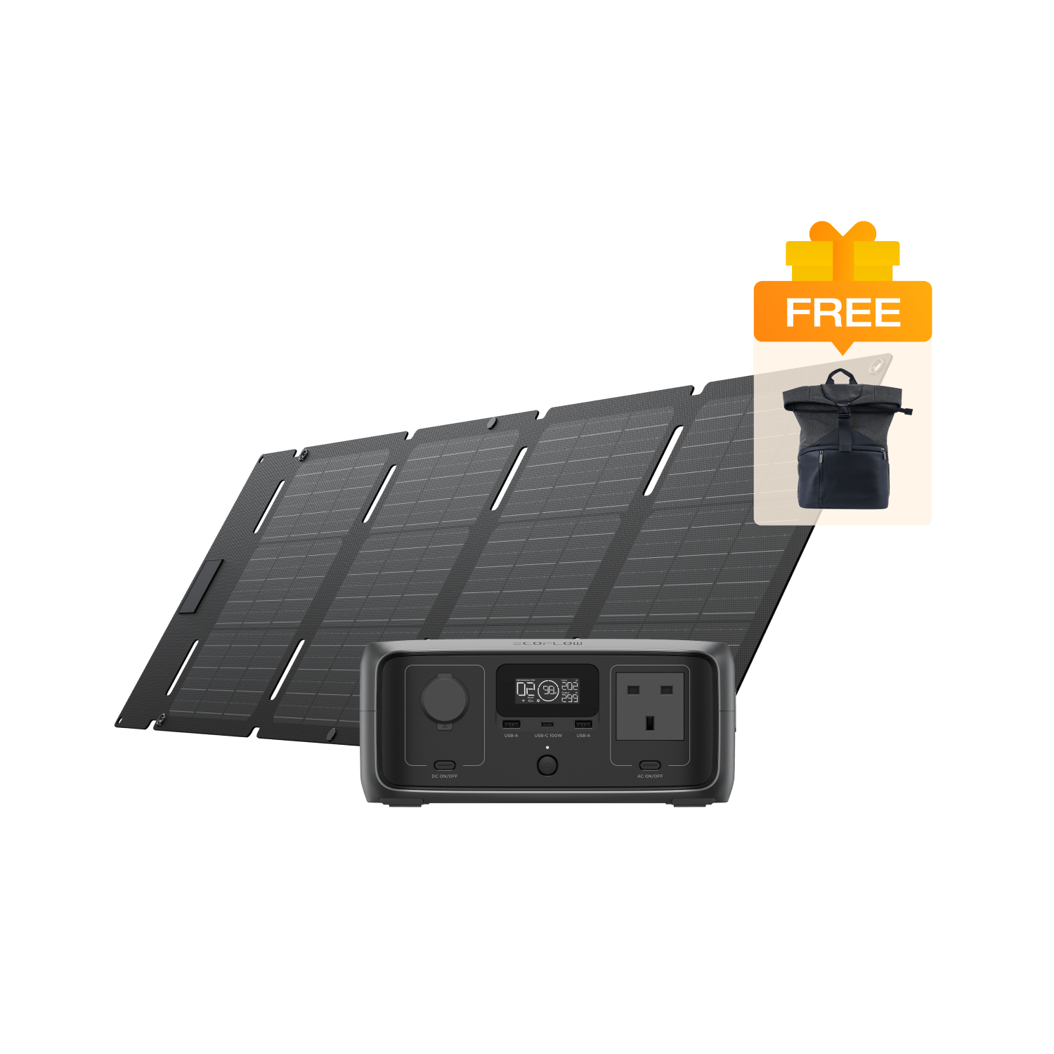 EcoFlow 45W Portable Solar Panel RIVER 3 + 45W Solar Panel  (Type-C)