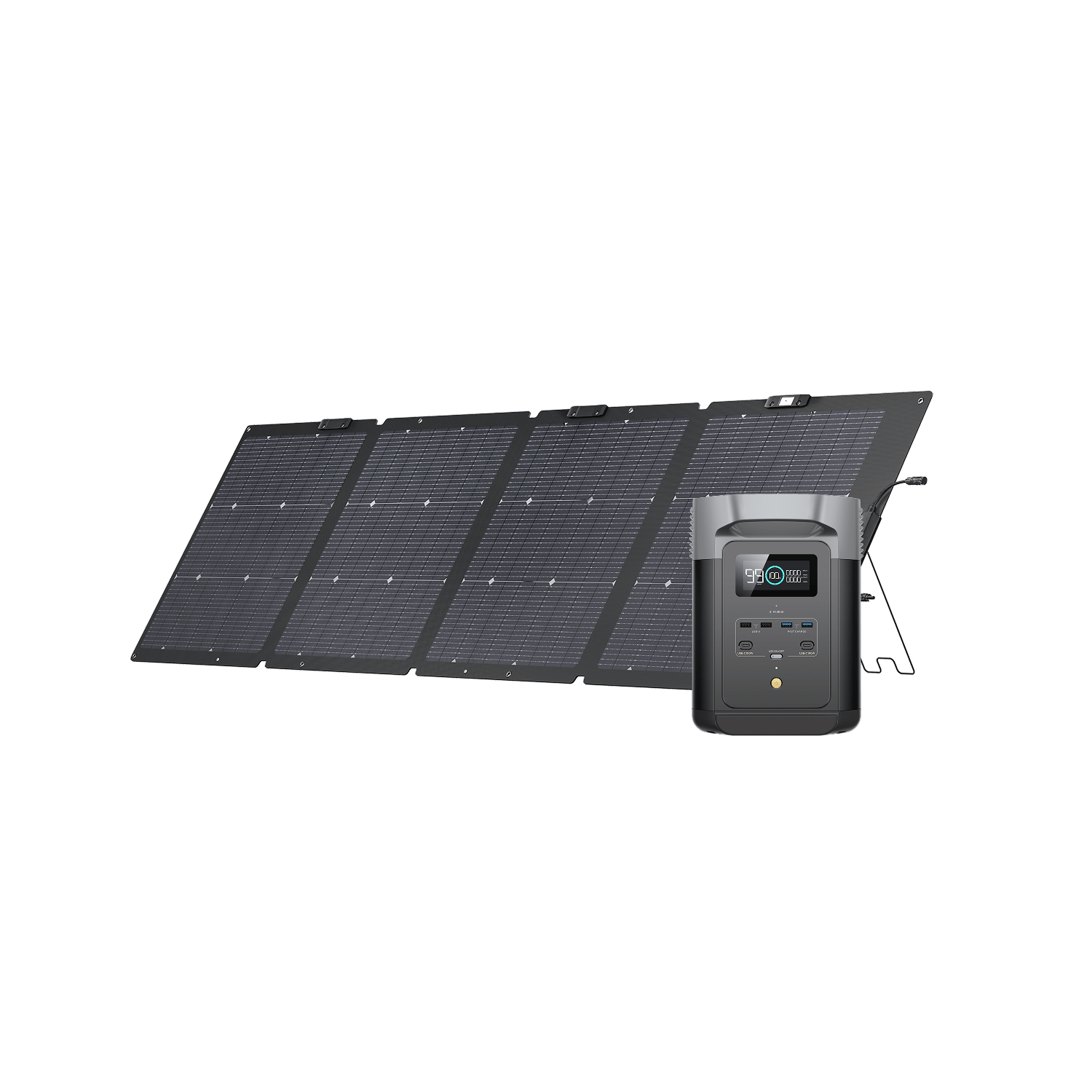EcoFlow DELTA 2 + 220W Bifacial Solar Panel