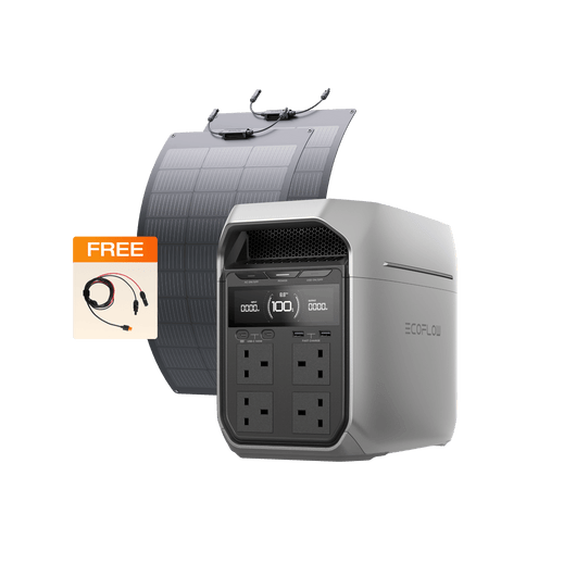 EcoFlow DELTA 3 Classic (1024Wh) Portable Power Station DELTA 3 Classic (1024Wh) + 100W Flexible Solar Panel*2