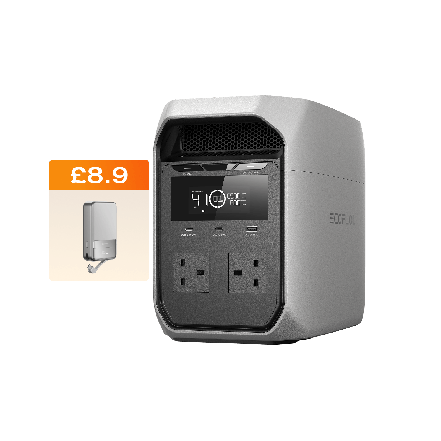 EcoFlow DELTA 3 Classic (1024Wh) Portable Power Station DELTA 3 Classic (1024Wh) + RAPID 10000mAh