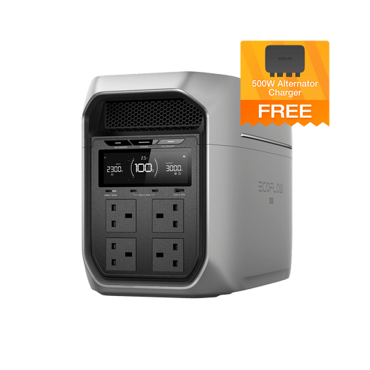 EcoFlow DELTA 3 Max Series (2048Wh) Portable Power Station DELTA 3 Max Plus (2048Wh) / Free 500W Alternator Charger