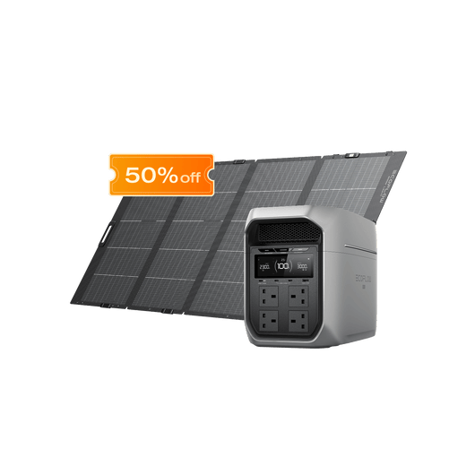 EcoFlow DELTA 3 Max Series (2048Wh) Portable Power Station DELTA 3 Max Plus (2048Wh) / 400W Lightweight Portable Solar Panel