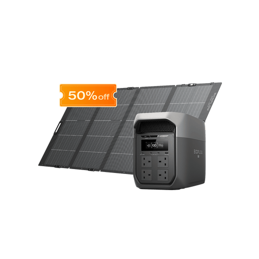 EcoFlow DELTA 3 Max Series (2048Wh) Portable Power Station DELTA 3 Max (2048Wh) / 400W Lightweight Portable Solar Panel