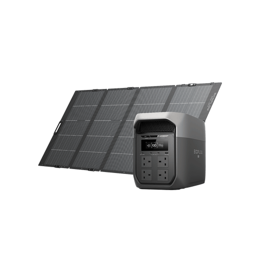 EcoFlow DELTA 3 Max Series (2048Wh) Portable Power Station DELTA 3 Max (2048Wh) / 400W Lightweight Portable Solar Panel