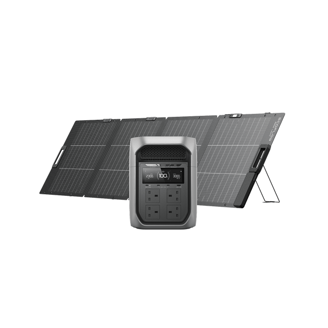 EcoFlow DELTA 3 Max Series (2048Wh) Portable Power Station DELTA 3 Max Plus (2048Wh) / NextGen 220W Bifacial Solar Panel