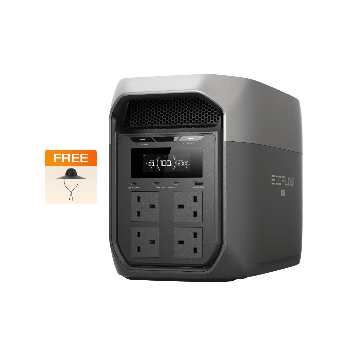 EcoFlow DELTA 3 Max Series (2048Wh) Portable Power Station DELTA 3 Max (2048Wh) / No Accessory