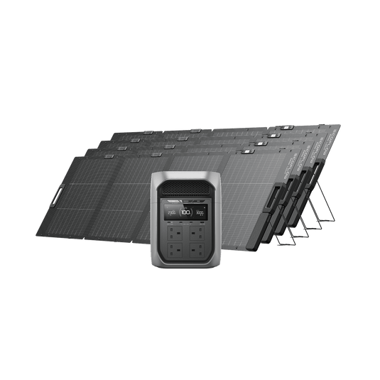 EcoFlow DELTA 3 Max Series Solar Generator (PV220W) DELTA 3 Max Plus / 4*220W Bifacial Portable Solar Panel
