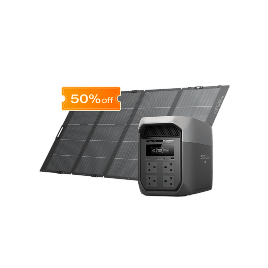 EcoFlow DELTA 3 Max Series Solar Generator (PV400W) DELTA 3 Max / 1*400W Lightweight Portable Solar Panel