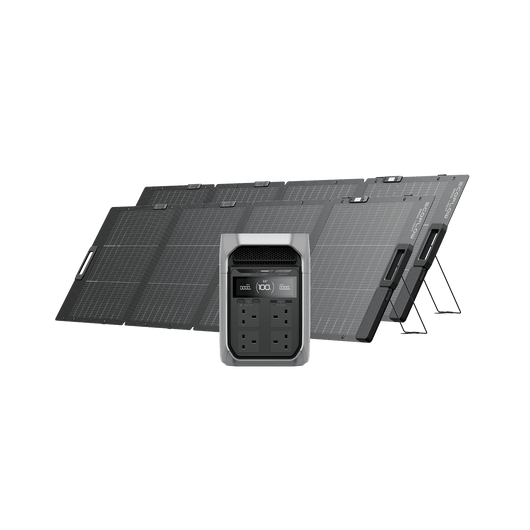 EcoFlow DELTA 3 Series Solar Generator (PV220W) DELTA 3 Plus / 2*220W Portable Solar Panel