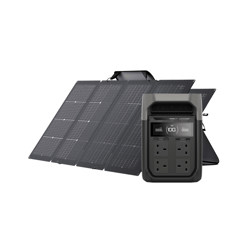 Load image into Gallery viewer, EcoFlow DELTA 3 Series Solar Generator (PV220W) DELTA 3 / 2*220W Portable Solar Panel
