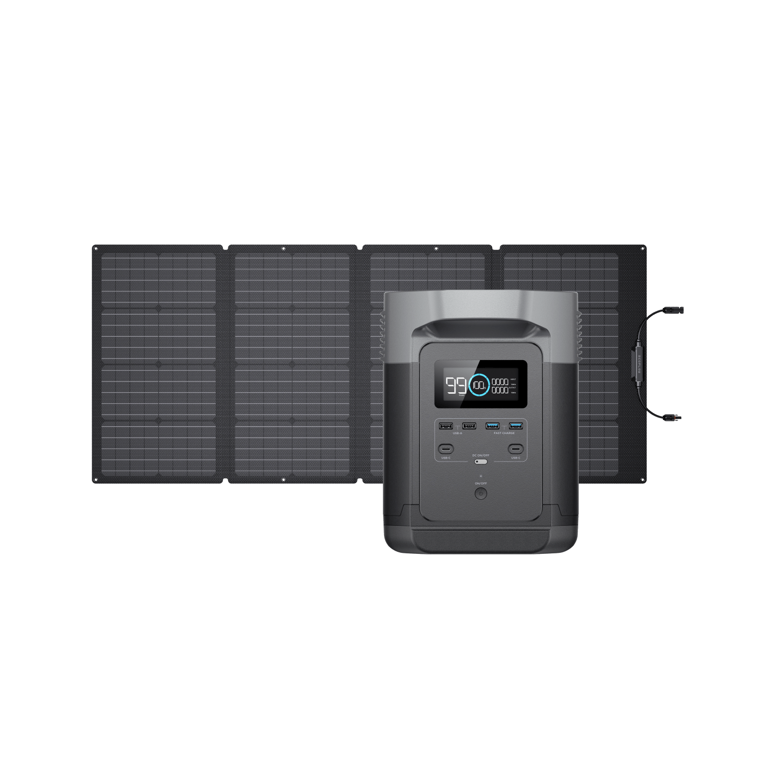 EcoFlow DELTA Portable Power Station DELTA + 160W Portable Solar Panel