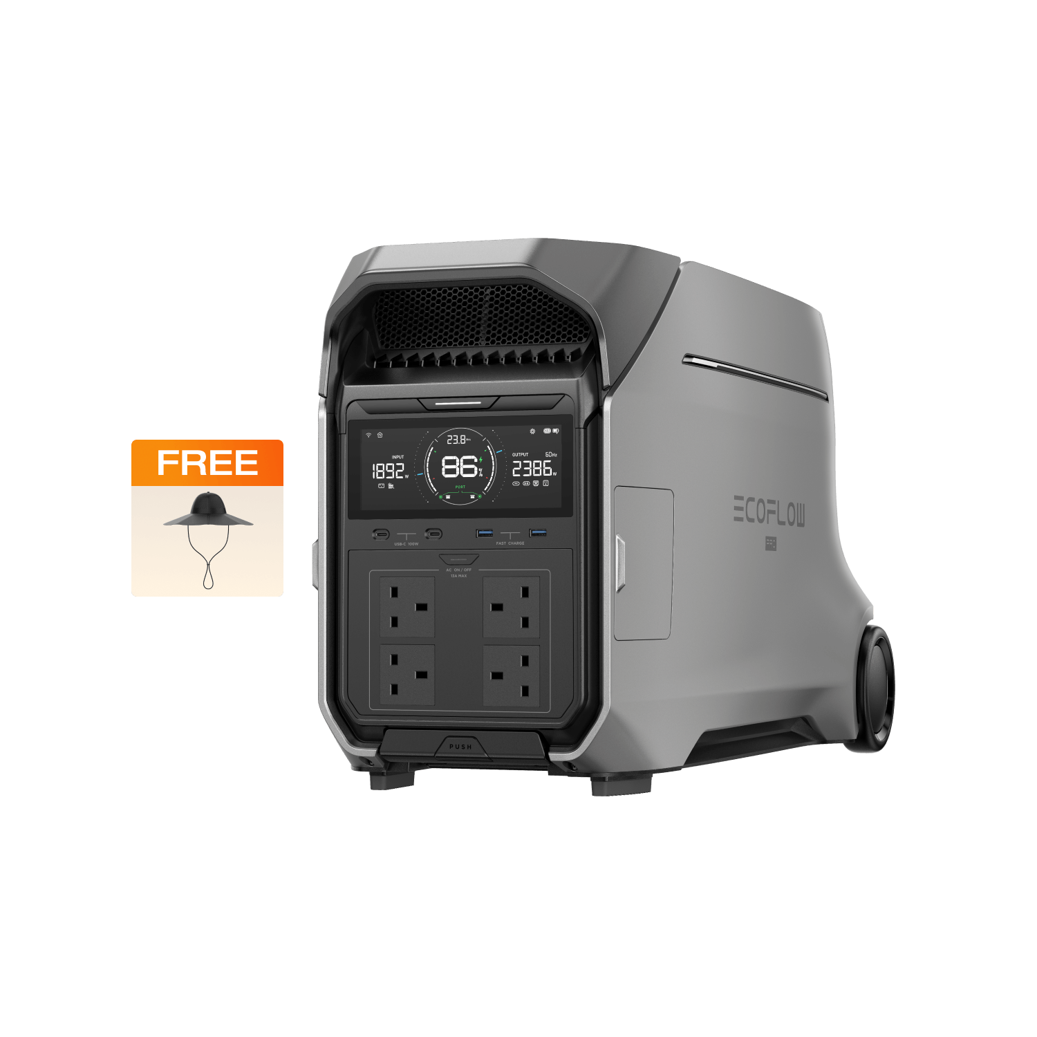 EcoFlow DELTA Pro 3 + 400W Portable Solar Panel