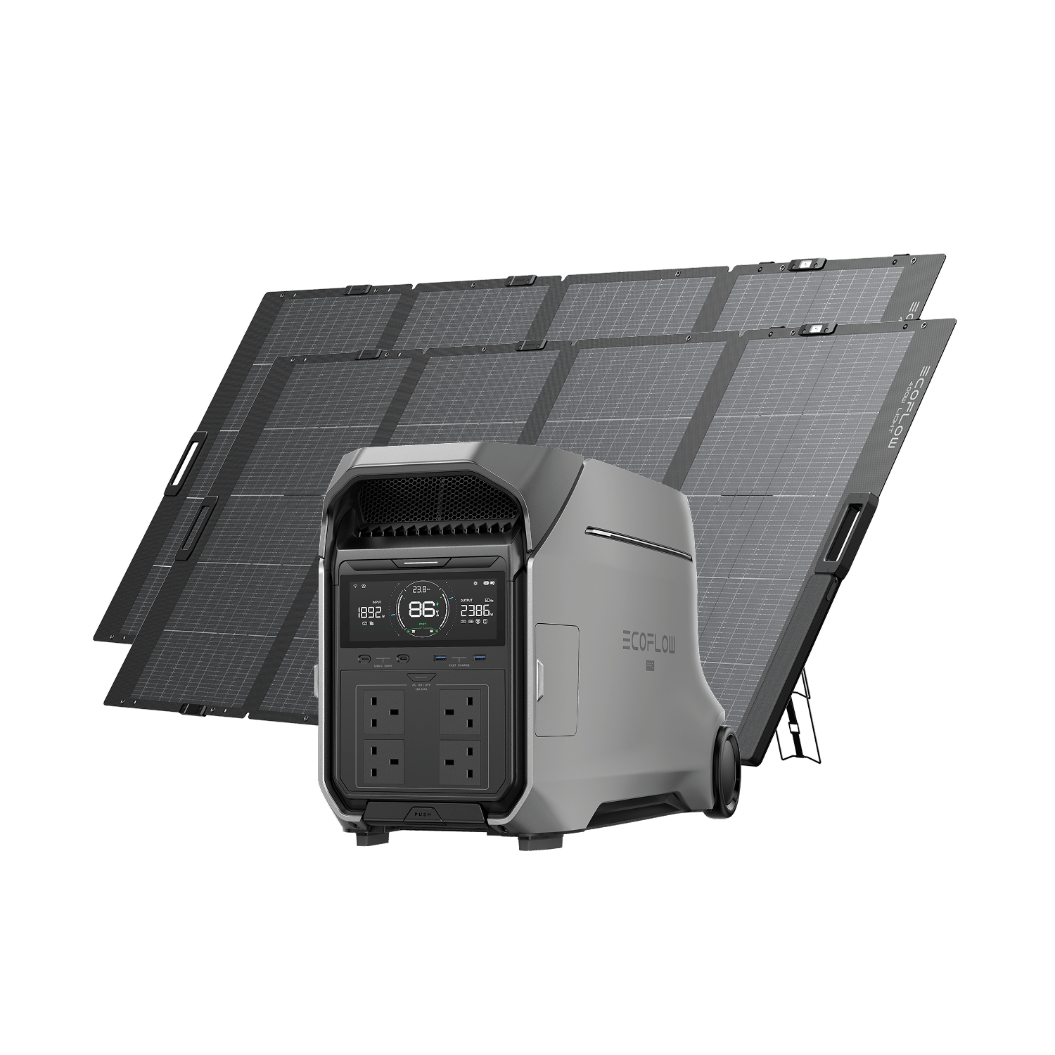 EcoFlow DELTA Pro 3 Solar Generator (PV400W) DELTA Pro 3 + 2 × 400W Portable Solar Panel