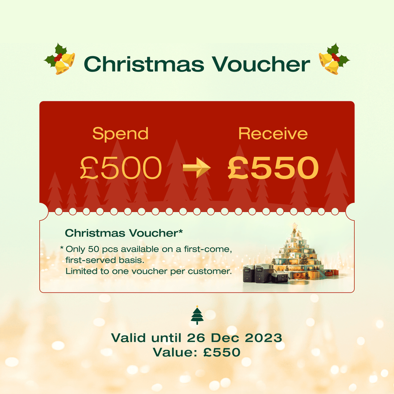 Load image into Gallery viewer, EcoFlow Digital Christmas Voucher £550 Christmas Voucher (Limited to 1 voucher per customer. Please do not use discount codes)
