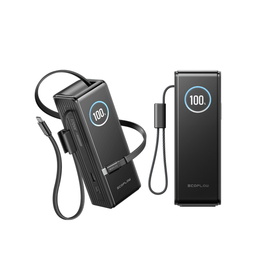EcoFlow RAPID Power Bank (25,000mAh, 170W, 100W Built-In and Retractable Cables)