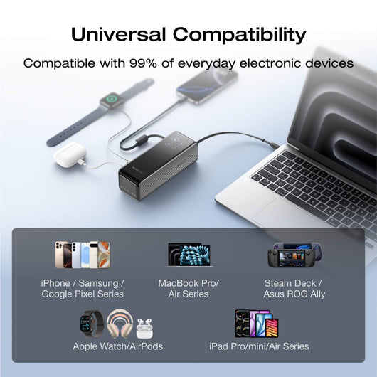 EcoFlow RAPID Power Bank (25,000mAh, 170W, 100W Built-In and Retractable Cables)