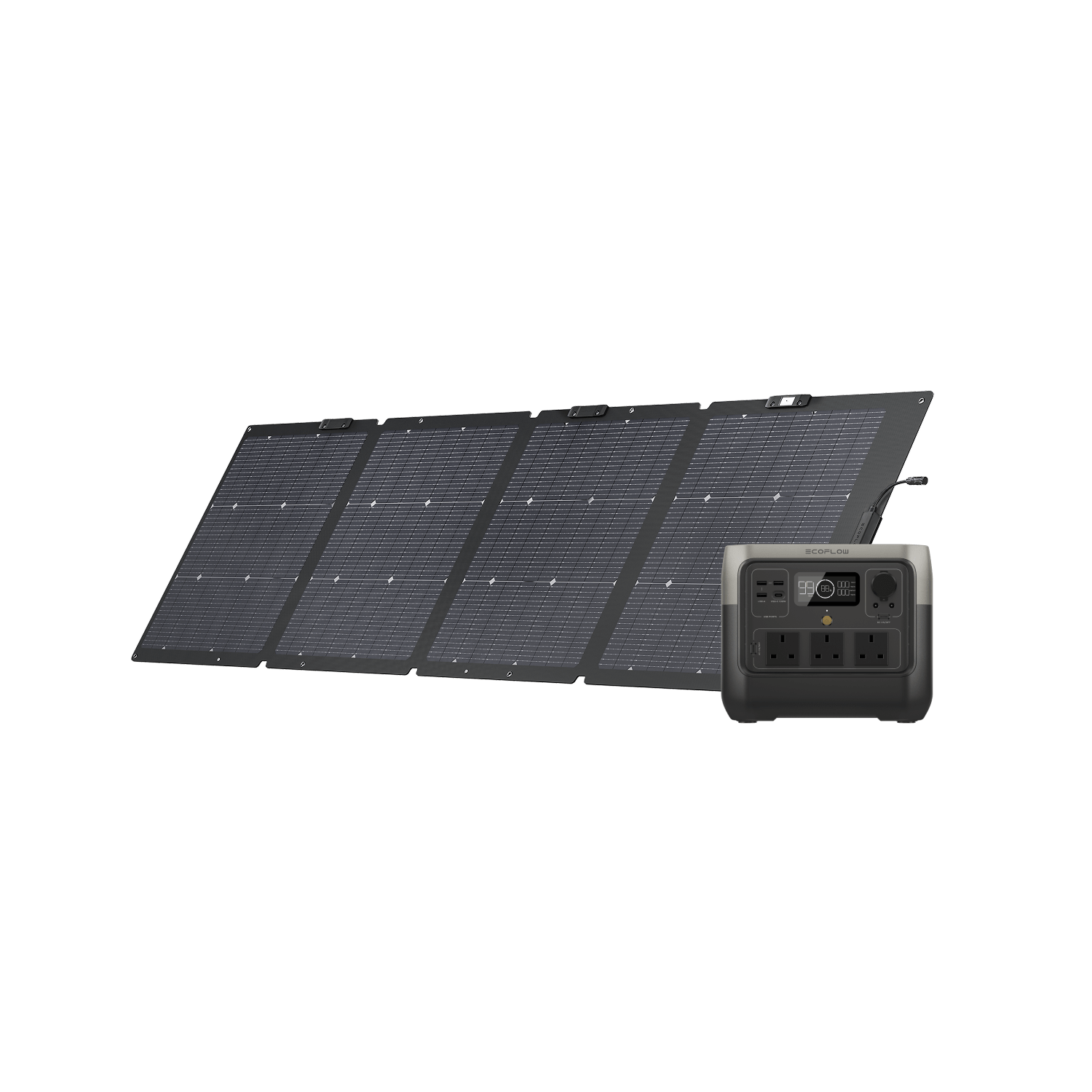 EcoFlow RIVER 2 Pro Portable Power Station (Refurbished) RIVER 2 Pro (Refurbished) + 220W Portable Solar Panel (Refurbished) (Member-only)