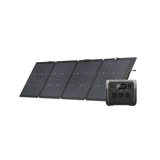 EcoFlow RIVER 2 Pro Portable Power Station (Refurbished) RIVER 2 Pro (Refurbished) + 220W Portable Solar Panel (Refurbished) (Member-only)