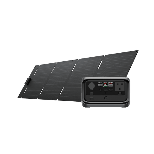 EcoFlow RIVER 3 Plus (Wireless) Portable Power Station RIVER 3 Plus (Wireless) / 60W  Solar Panel (Type-C)