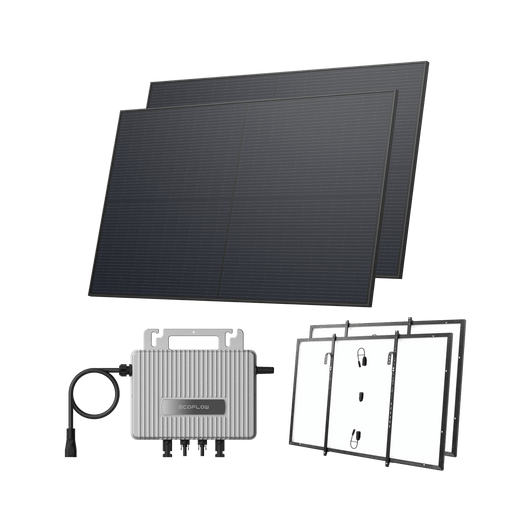 EcoFlow STREAM Balcony Kit Lattice Balcony / (900Wp) 2 _ 450W Rigid Solar Panel + STREAM Microinverter / Hook Kit: Lattice Balcony