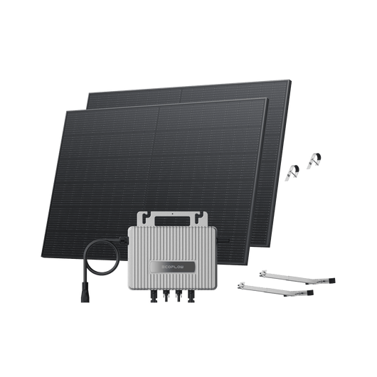 EcoFlow STREAM Balcony Kit Lattice Balcony / (800Wp) 2 _ 400W Rigid Solar Panel + STREAM Microinverter / Bracket: Semi-enclosed Balcony