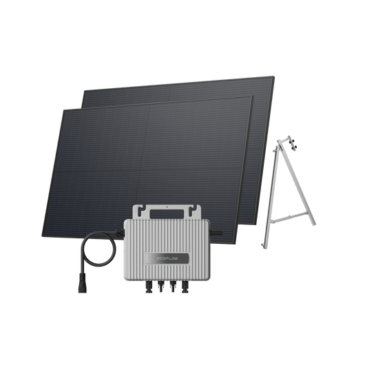 EcoFlow STREAM Balcony Kit Concrete Balcony / (900Wp) 2 _ 450W Rigid Solar Panel + STREAM Microinverter / Bracket: Concrete Balcony