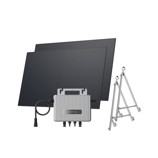 EcoFlow STREAM Balcony Kit Glass Balcony / (900Wp) 2 _ 450W Rigid Solar Panel + STREAM Microinverter / Bracket: Semi-enclosed Balcony