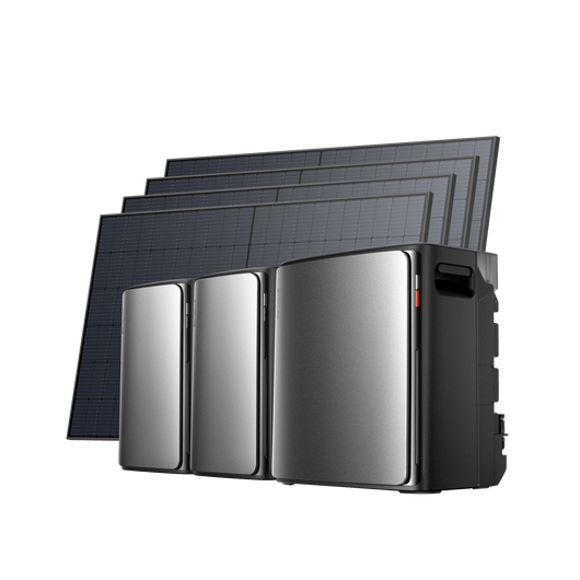 EcoFlow STREAM Ultra X STREAM Ultra X (3.84kWh) / 2 × STREAM AC Pro (with 2 × FREE Parallel Cable) + 4 × 520W Bifacial Solar Panel