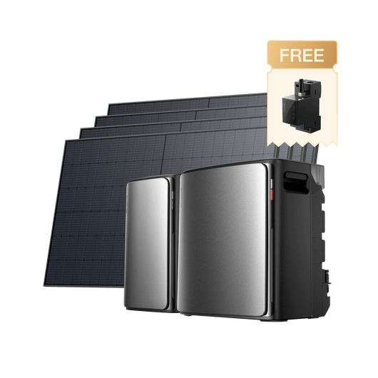 EcoFlow STREAM Ultra X STREAM Ultra X (3.84kWh) / STREAM AC Pro (with 1 × FREE Parallel Cable) + 4 × 450W Rigid Solar Panel