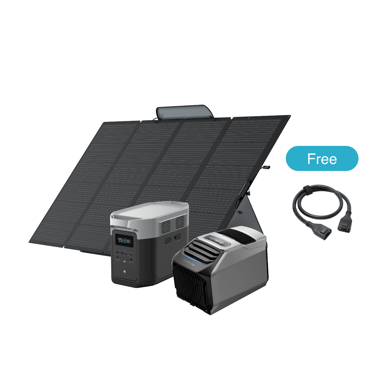 EcoFlow WAVE 2 + DELTA 2 Max + 400W Portable Solar Panel + XT150 WAVE 2 + DELTA 2 Max + 400W Portable Solar Panel + XT150