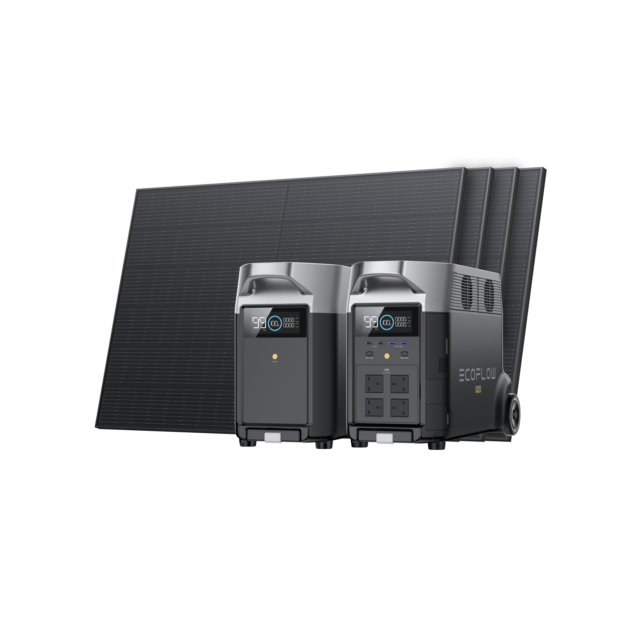 EcoFlow DELTA Pro + 400W Rigid Solar Panel 4 / With Extra Battery