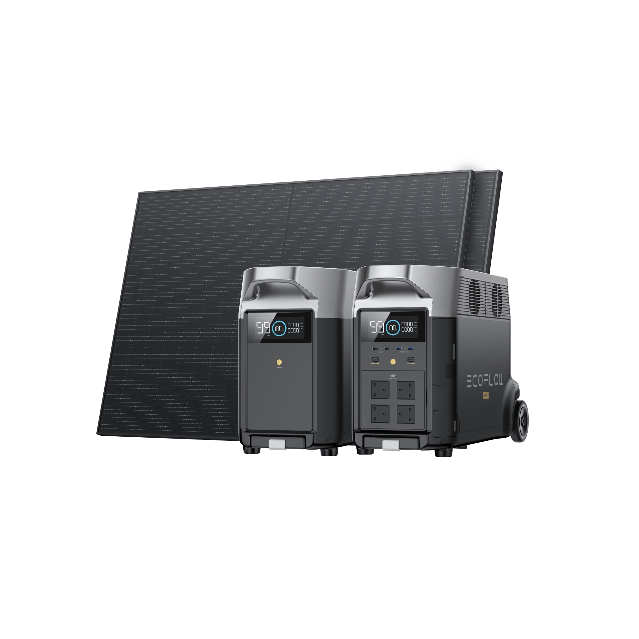 EcoFlow DELTA Pro + 400W Rigid Solar Panel 2 / With Extra Battery